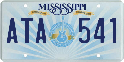 MS license plate ATA541
