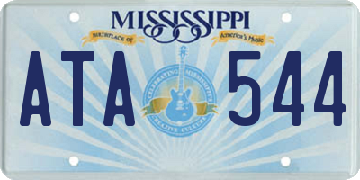 MS license plate ATA544