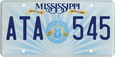 MS license plate ATA545