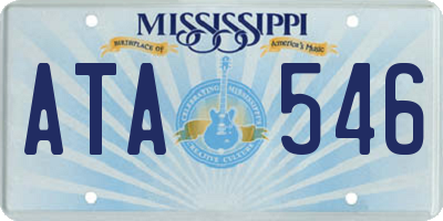 MS license plate ATA546