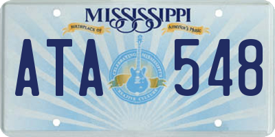 MS license plate ATA548