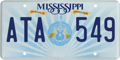 MS license plate ATA549