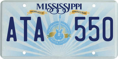 MS license plate ATA550