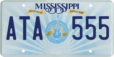 MS license plate ATA555