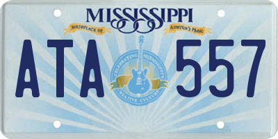 MS license plate ATA557