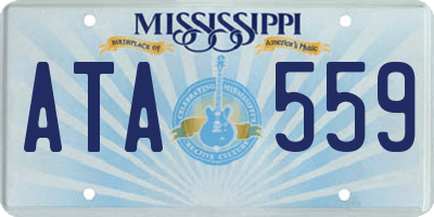 MS license plate ATA559