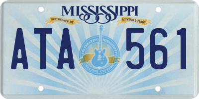 MS license plate ATA561