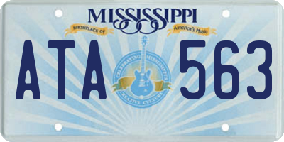 MS license plate ATA563