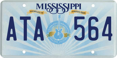 MS license plate ATA564