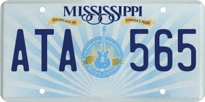 MS license plate ATA565