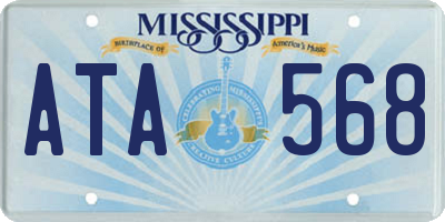 MS license plate ATA568