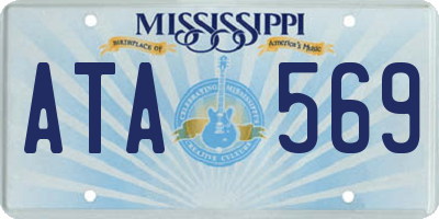 MS license plate ATA569