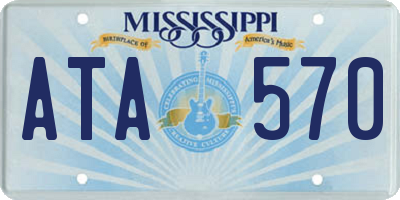 MS license plate ATA570