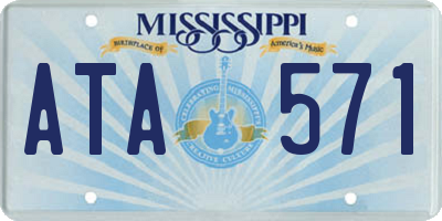 MS license plate ATA571