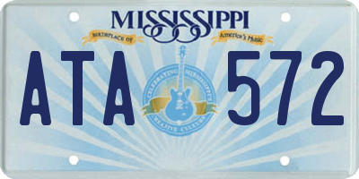 MS license plate ATA572