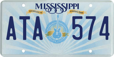 MS license plate ATA574