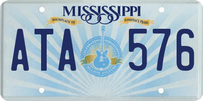 MS license plate ATA576