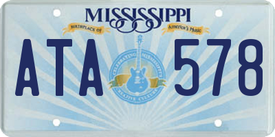 MS license plate ATA578