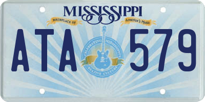 MS license plate ATA579