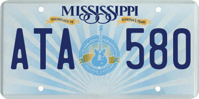 MS license plate ATA580