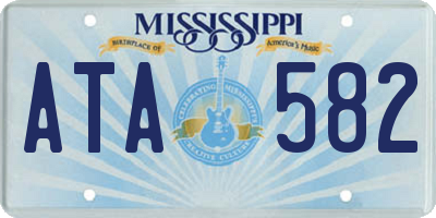 MS license plate ATA582