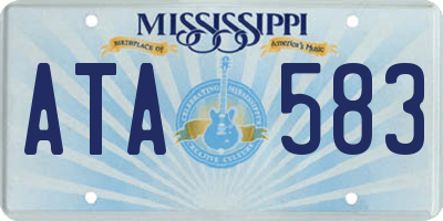 MS license plate ATA583
