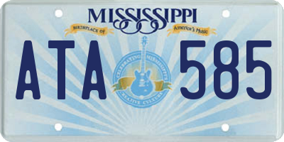 MS license plate ATA585