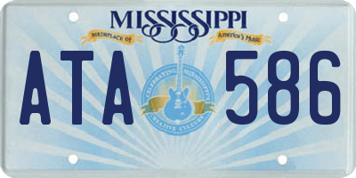MS license plate ATA586