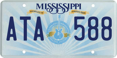MS license plate ATA588