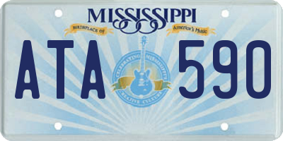 MS license plate ATA590