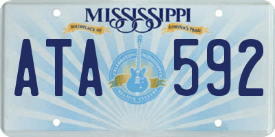 MS license plate ATA592