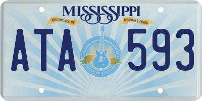 MS license plate ATA593