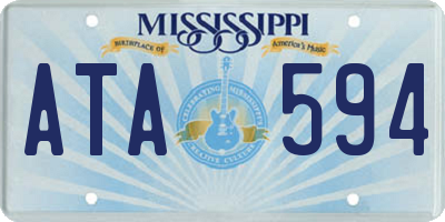 MS license plate ATA594