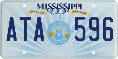 MS license plate ATA596
