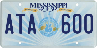 MS license plate ATA600