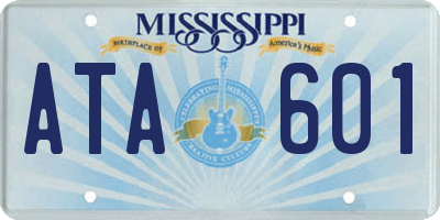 MS license plate ATA601