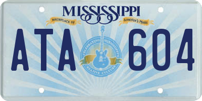 MS license plate ATA604