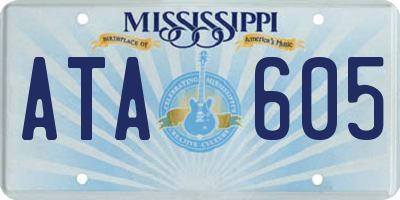 MS license plate ATA605
