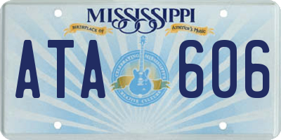 MS license plate ATA606