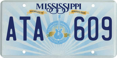MS license plate ATA609