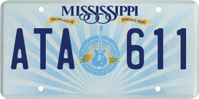 MS license plate ATA611