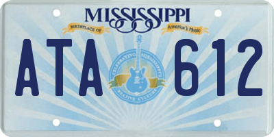 MS license plate ATA612