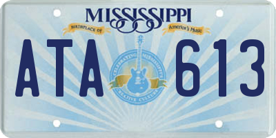 MS license plate ATA613