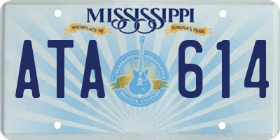 MS license plate ATA614