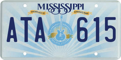 MS license plate ATA615