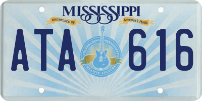 MS license plate ATA616