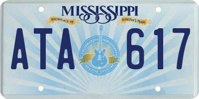 MS license plate ATA617