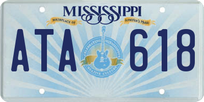 MS license plate ATA618