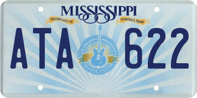 MS license plate ATA622