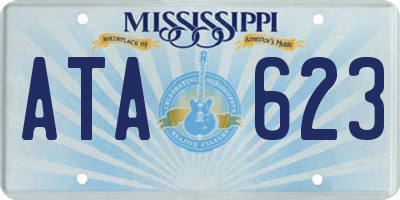 MS license plate ATA623